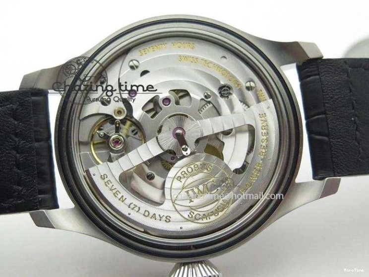 MIROTIME 0219 Timeless Big Pilot Real PR IW500901 ZF 1:1 Best Edition On Black Leather Strap A 7340